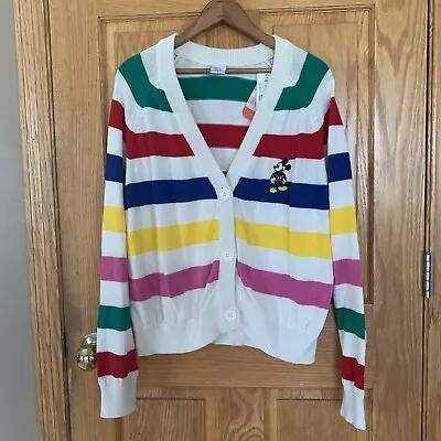 Women's Disney 100 Striped Graphic Cardigan - XL • $19.95