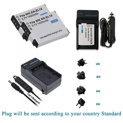 EN-EL12 Battery Or Charger Kits For Nikon CoolPix S70 S6000 S9100 COOLPIX A900 • $24.54
