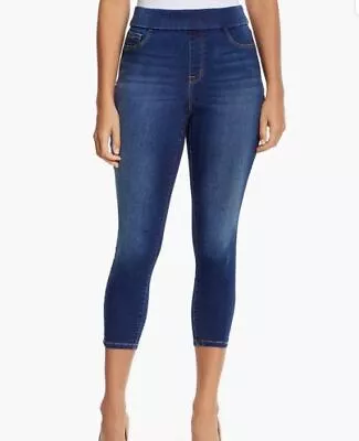 New Womens NINE WEST Heidi Pull On Crop Skinny Jeans Blue 4 8 • $23.99