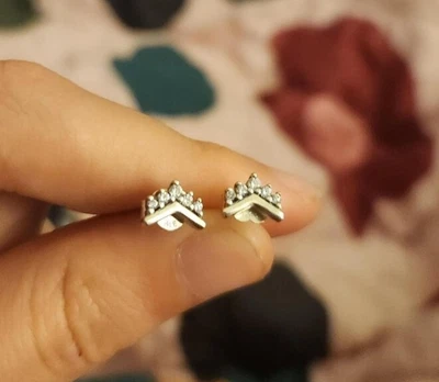 $45 • Buy Pandora Tiara Wishbone Stud Earrings
