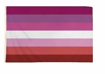 Lesbian Flag Banner 5 X 3 Festival Carnival Parade Party LGBT Gay Pride Rainbow • £2.25