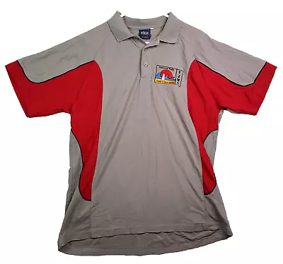 Vintage Japanese Motorcycle Club 2019 Polo Shirt Mens XL Grey Red Embroidered • $24.95