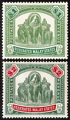 Malaya Stamps # 34-5 MLH VF Scott Value $235.00 • $100