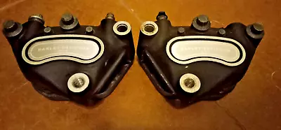 Harley Davidson Touring Softail Road King Front Brake Caliper Pair Black • $99