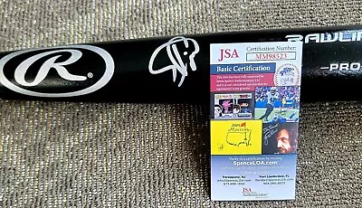 Wander Franco Signed Black Rawlings Bat MLB #1 Prospect In Person JSA CERTIFIED  • $300