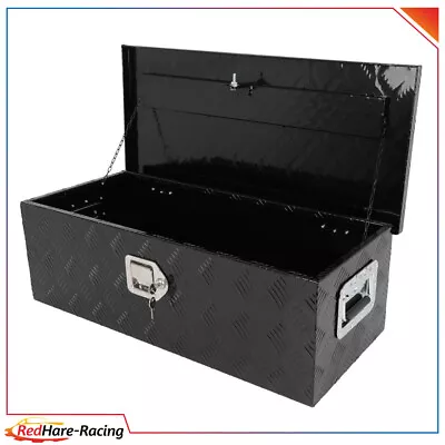 Trailer Tool Box Black Utility Tool Box Aluminum For Pick Up Truck RV 30 Inch • $76.07