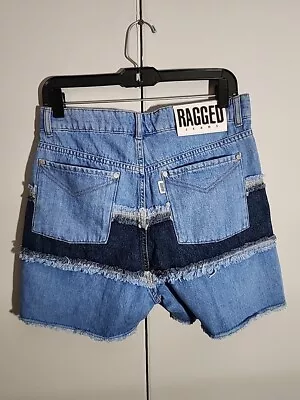 The Ragged Priest Infringement Denim Frayed Shorts/Jorts For Chic Ladies Medium • £27