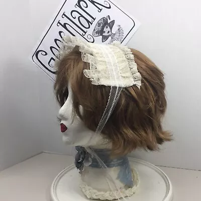 Sweet Lolita Headband Hair Accessories Kawaii Bonnet Ribbon Lace  Hand-made 6605 • $15.95