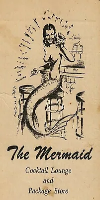 Mermaid Cocktail Lounge Ad Metal Sign FREE SHIPPING Vintage Bar Pub Decor • $16.99