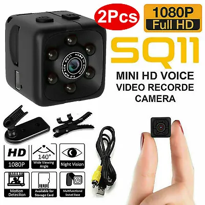 2pcs Portable DVR Camera Full HD 1080P Night-sight Mini Car Dash Cam IR US • $18.39