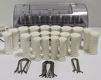 Vidal Sassoon Hairsetter  20 Hot Rollers Ribbed Curlers VS321 With Clips Pageant • $19.98