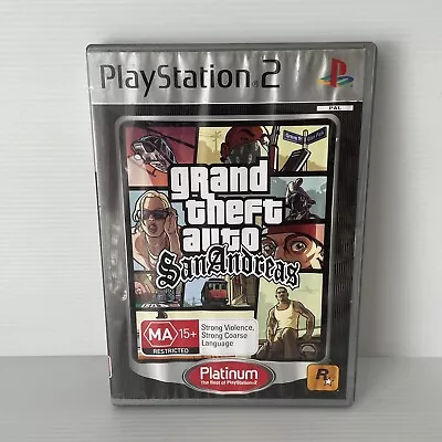 Grand Theft Auto: San Andreas PS2 Playstation 2 Game GTA + Manual PAL Free Post • $27.95