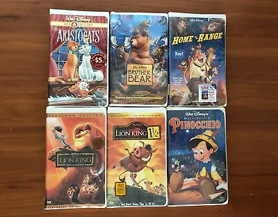 New Six (6) Disney Vhs Tapes Kids Family Movies Factory Seal Home Video Vintage • $24.99