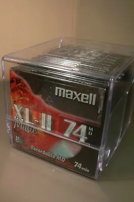 Maxell Blank Minidiscs Md 74 Minutes X 10 In Maxell Storage Box New • £39.99