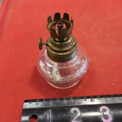 Antique Mini Glass Lamp Burner VAPO USE CRESOLENE KEROSENE V.C. CO • $25