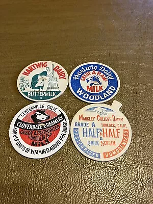 Lot Of 4 Calif Milk Caps  • $1