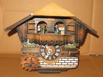 Vintage Cuckoo Clock Musical Dancers Edellweis Lara's Theme For Parts AS IS • £80.73