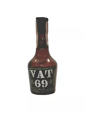 Rare Vintage 1940s Vat 69 Scotch Whiskey Miniature Bottle With Stopper Empty • $16.50