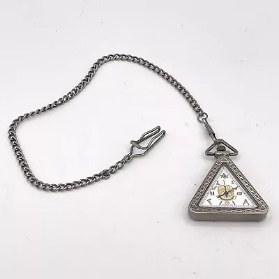 Masonic Trangle Pocket Watch Japan MOVT • $29.87