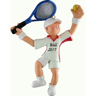 Personalized Christmas Ornament - Male Tennis Player • $16.99