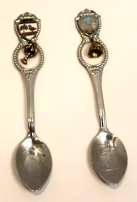 Souvenir Spoons With Charms Lot Of 2 Florida And Mormon Temple Salt Lake City • $12