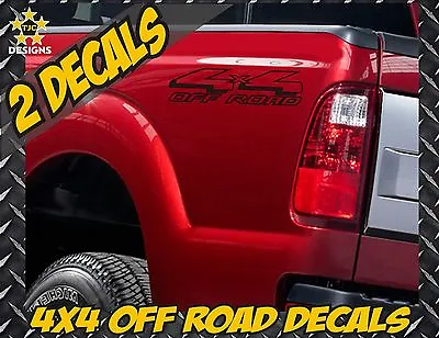 4x4 Truck Bed Decal Set MATTE BLACK For Ford F-150 Super Duty F-250 Ranger • $12.99