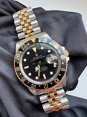Rolex 16753 Gmt-master Two Tone Jubilee 18k Gold And Steel From 1986 • £6999