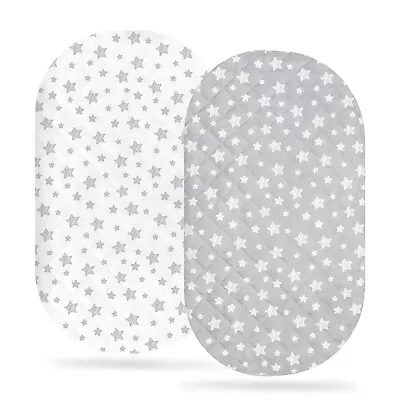 Bassinet Mattress Pad Cover Waterproof Soft Fits For Different Cradle 2 Pack • $18.89