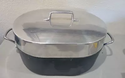 Vintage MAGNALITE GHC 15.5  Anodized Aluminum Roasting Pan Dutch Oven & Lid USA • $125