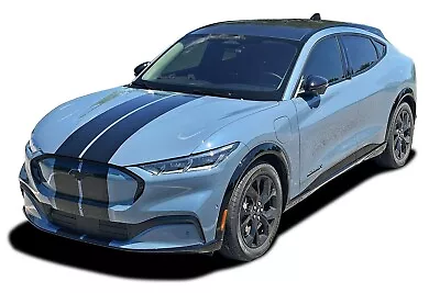 2021-2024 Ford Mustang Mach-E Racing Stripes RALLY Vinyl Graphics Hood Decals • $224.98