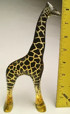 Vintage Abraham Palatnik Amber Lucite Giraffe Figurine 8 ½” Tall Made In Brazil • $94.99