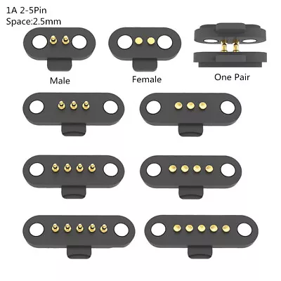 1Pair Waterproof Spring-Loaded Magnetic Pogo Pin Connector 2/3/4/5P Magnets • $5.02