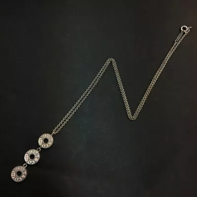 TIFFANY&CO. Silver 925 Triple Circle 1837 Pendant Necklace/5Y0196 • $1