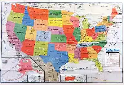 $8.49 • Buy USA US MAP Poster Size Wall Decoration Large MAP Of United States 40 X28  D02