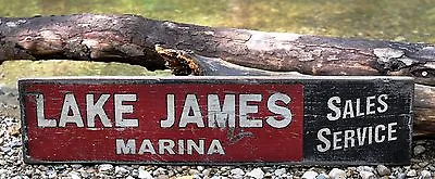 Personalized Lake Marina Sales & Service  - Rustic Hand Made Vintage Wood Sign • $169