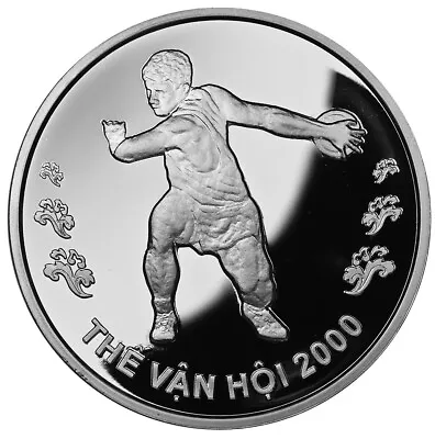 VIETNAM 100 Dong 2000 Silver Proof 'Sydney Olympics - Discus Thrower' • $58.15