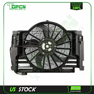 A/C Condenser Cooling Fan Assembly For 2000 2001 2002 2003 2004 2005 2006 BMW X5 • $92.98
