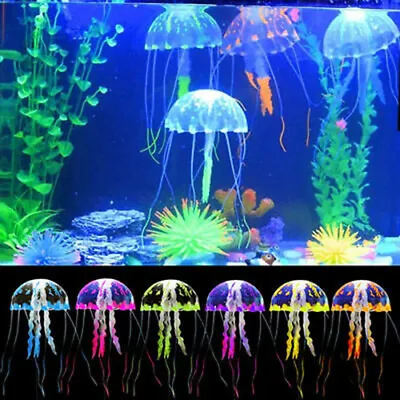 $8.16 • Buy 6PC Jellyfish Aquarium Decor Artificial Glowing Effect Fish Tank Ornament DIY