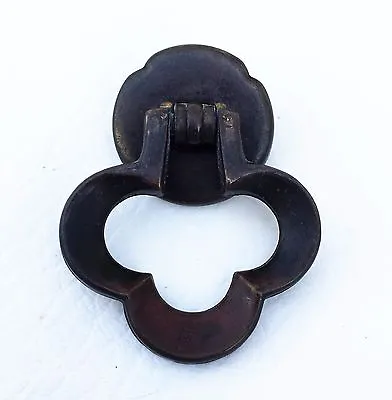 Gothic Arts & Craft Mission Antique Hardware Brass Drop Ring Drawer Pull Knob • $69.95