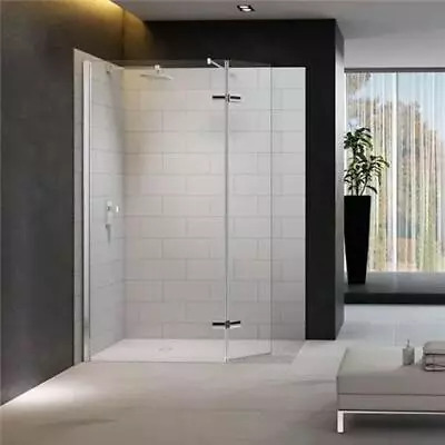 Merlyn 8 Series Wet Room Glass Panel With Hinged Swivel Panel 1250mm 8mm Glass • £734.95