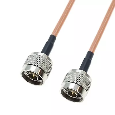 N Male To N Male Plug Connector Lot Crimp RF Pigtail Jumper Coax RG142 Cable • $4.27