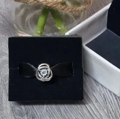💖 Genuine Pandora Blue Stone Bead Clip Charm Bracelet Gift Jewellery S925 ALE  • £18.10