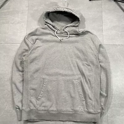 J Crew Knit Good Vtg Gray Hoodie Sweatshirt Size XL THICK Heavyweight Pullover • $11.50