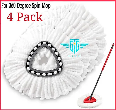 4x Replacement Microfiber Mop Head Easy Clean Wring Refill For O-Cedar Spin Mop • $10.49