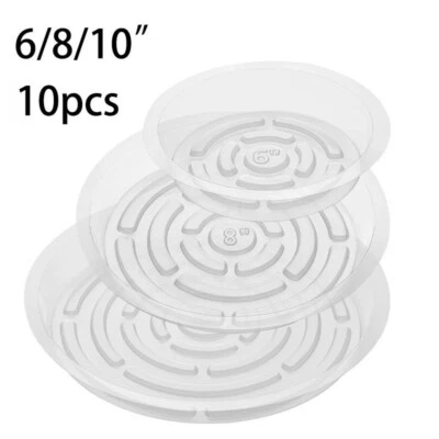 £5.99 • Buy 10 X Saucer Base Round Plant Flower Pot Plate Water Drip Tray Planter Garden