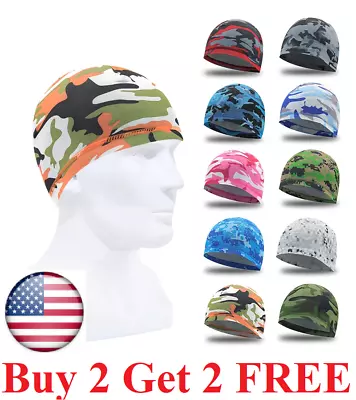 Sweat Wicking Cooling Flag Dome Skull Cap Helmet Liner Sport Beanie Durag Hat • $4.95