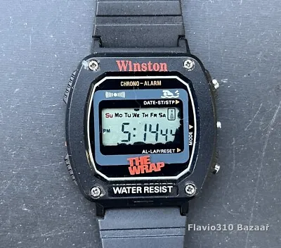 1980's Vintage WINSTON The Wrap Chrono-Alarm 35mm Watch - New Battery • $19.99