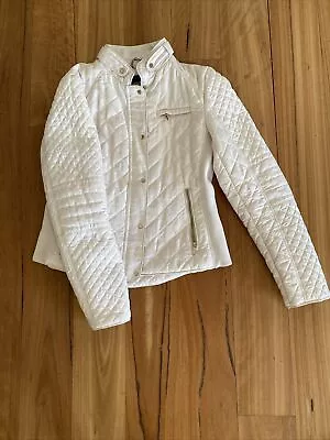 Zara Cream Quilted Jacket L • $29.75