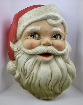 Vintage Santa Claus Head Face Styrofoam Large 25” X 18” Christmas Display • $149