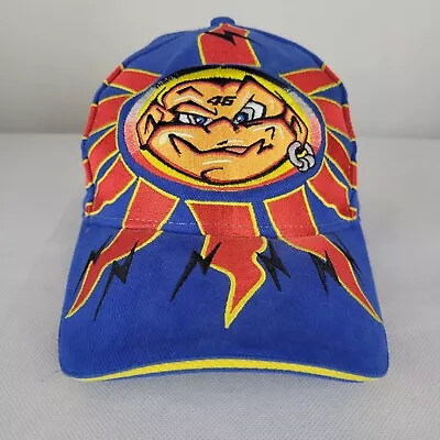 Vintage VALENTINO ROSSI Sun Moon MotoGP 90s Daring Precisport Strapback Hat Cap • $59.97